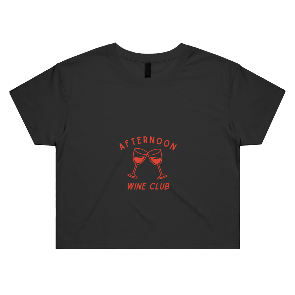 Afternoon Wine Club Womens Crop