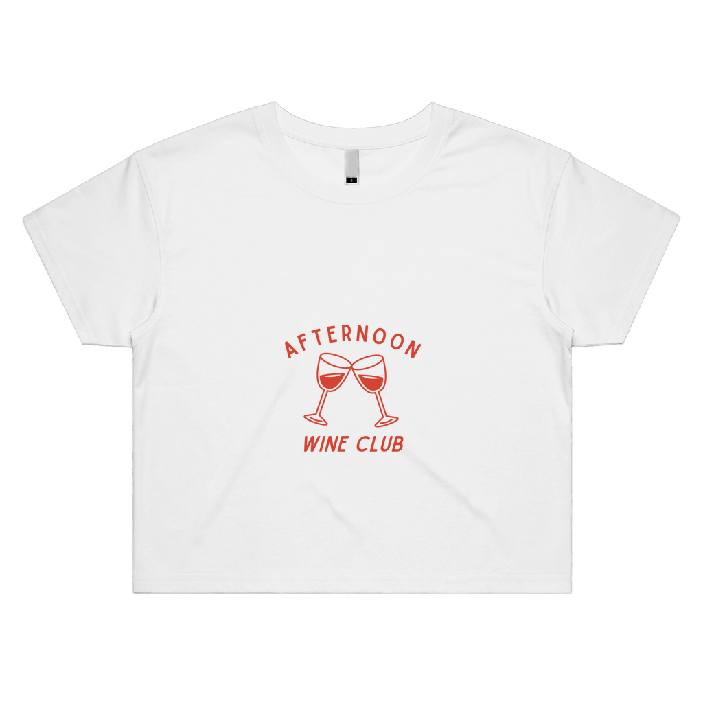 Afternoon Wine Club Womens Crop